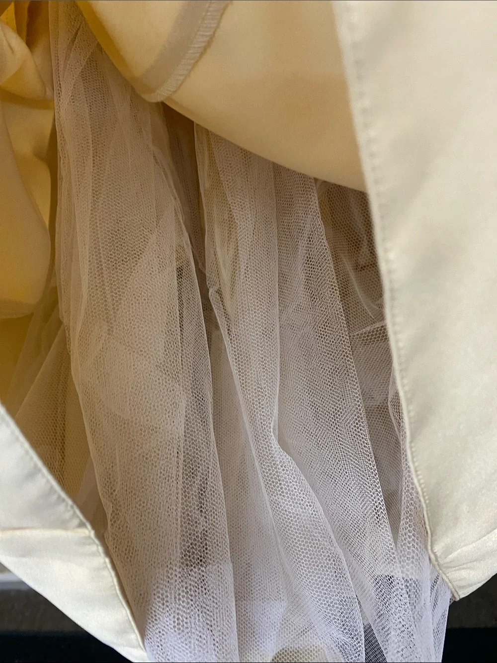 Girls' Cream Satin Formal Dress with Beaded Waist